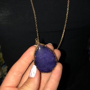 Beautiful purple stone necklace